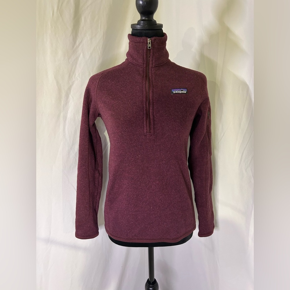 Wine Red Better Sweater Half Zip Jacket Sweatshirt Dark Purple XS Patagonia